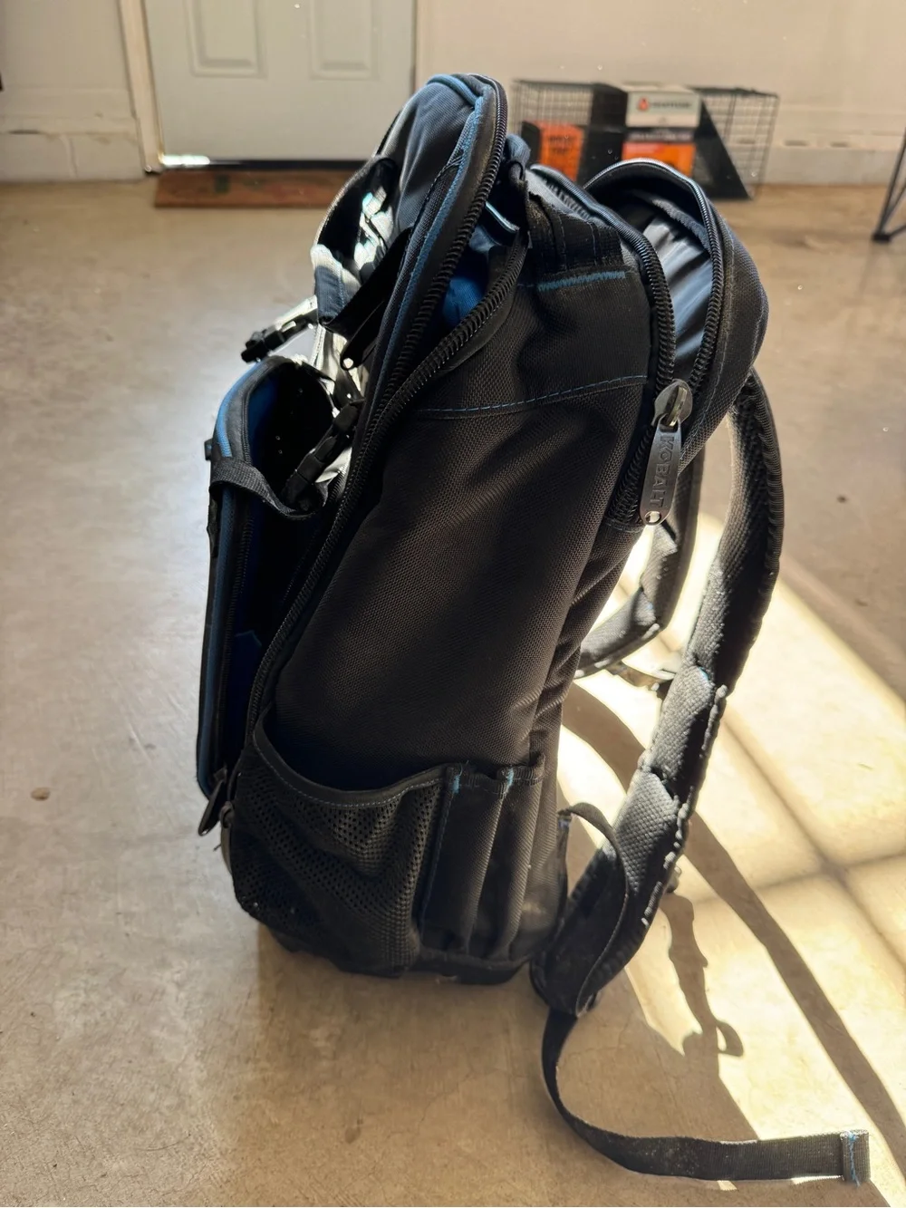 Kobalt Black and Blue Durable Tool Backpack
